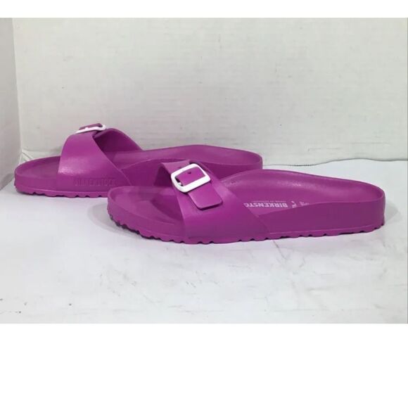 Birkenstock Womens Madrid EVA Pink Slides Sandals - Picture 4 of 6
